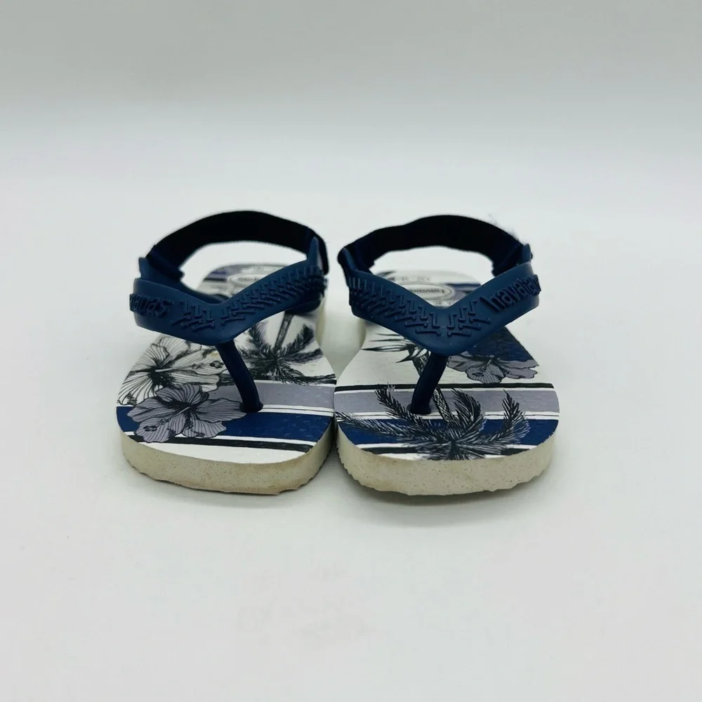 HAVAIANAS BLUE THONG TROPICAL SANDALS BABY SIZE 4